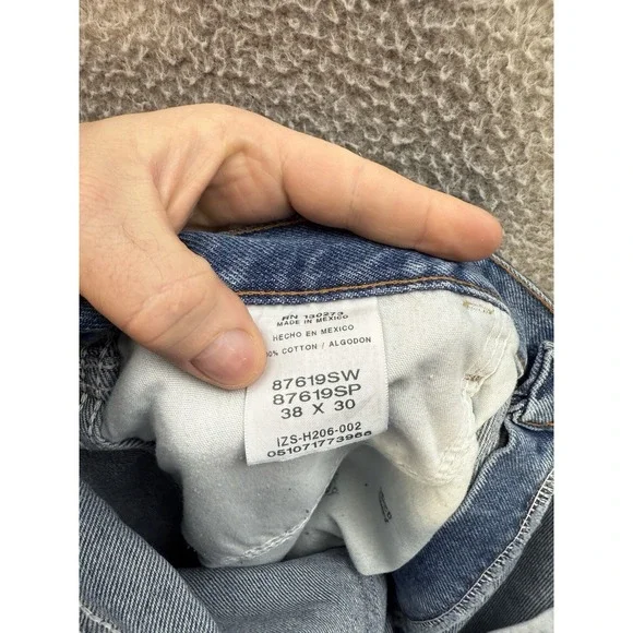 Rustler Jeans Mens 38x30 Blue Regular Fit Straight Leg Workwear Western NEW - Picture 7 of 11